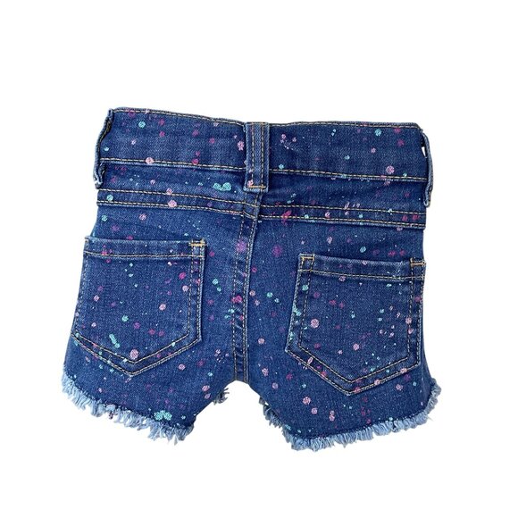 Garanimals Toddler Girls Printed Paint Splatter Denim 5-pkt Shorts 18M NWT - Picture 2 of 7